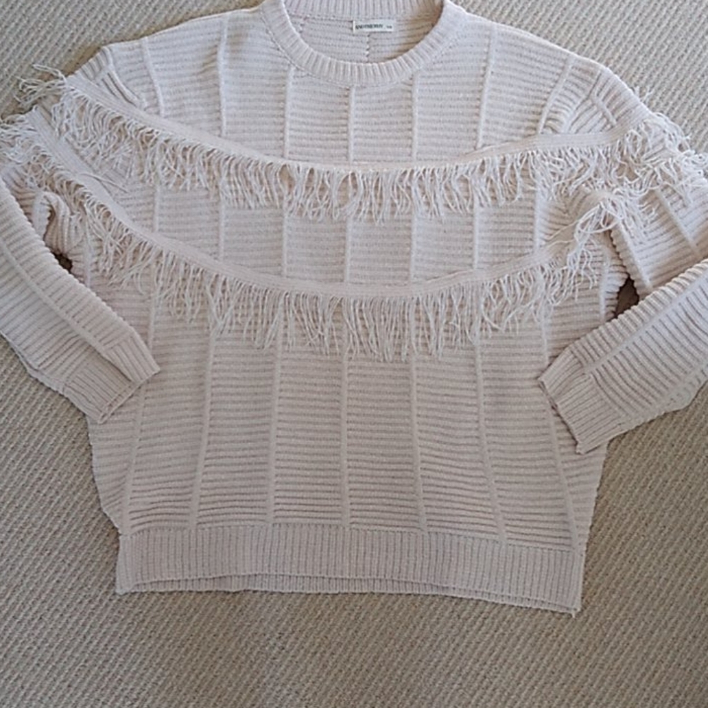 Brand new cream frill sweater